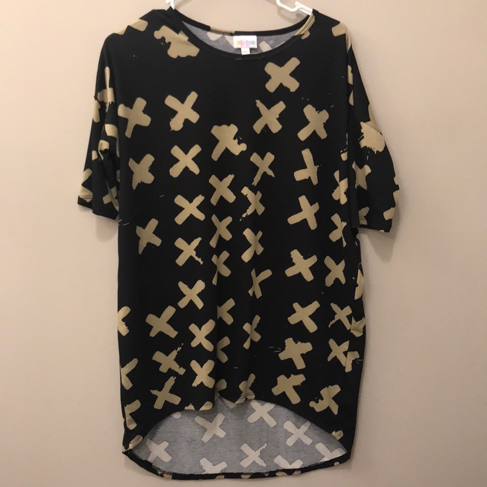Black LuLaRoe Quarter Length Sleeve Top